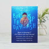 'Birthday Splash' Pool-Party Einladungen (Stehend Vorderseite)