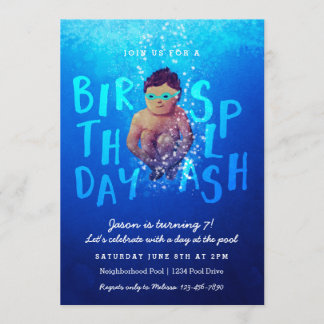 'Birthday Splash' Pool-Party Einladungen