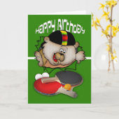 Birthday sport Ping Pong Table Tennis Karte (Gelbe Blume)