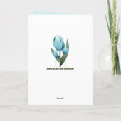 Birthday Spring Tulips Aqua Happy Birthday Card Karte (Rückseite)