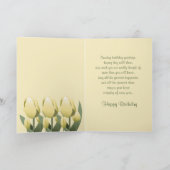 Birthday Spring Tulips Yellow Happday Card Karte (Innenseite)