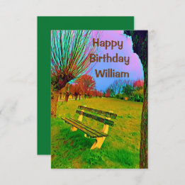 Birthday Spring Watercolor Garden Benz für ihn