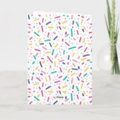 Birthday Sprinkles Candy Pattern Card Karte (Rückseite)