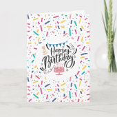 Birthday Sprinkles Candy Pattern Card Karte (Vorderseite)