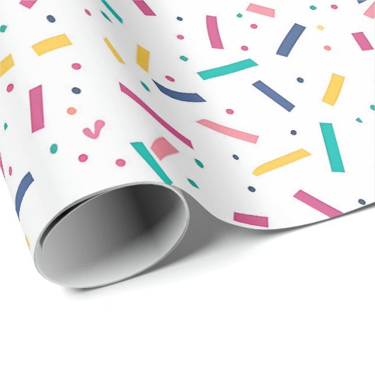Birthday Sprinkles Candy Pattern Geschenkpapier (Rolleneckpunkt)