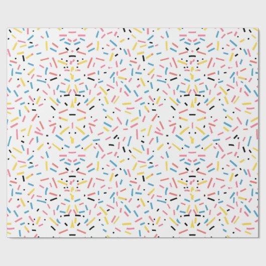 Birthday Sprinkles Candy Pattern Geschenkpapier (Flach)