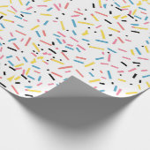 Birthday Sprinkles Candy Pattern Geschenkpapier (Ecke)