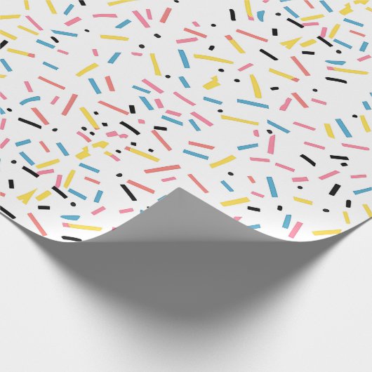 Birthday Sprinkles Candy Pattern Geschenkpapier (Ecke)