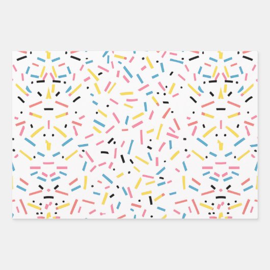 Birthday Sprinkles Candy Pattern Geschenkpapier Set (Vorderseite 2)