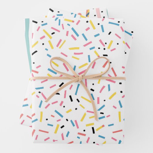Birthday Sprinkles Candy Pattern Geschenkpapier Set (Beispiel)