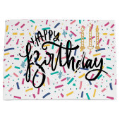 Birthday Sprinkles Candy Pattern Große Geschenktüte (Vorderseite)