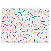Birthday Sprinkles Candy Pattern Große Geschenktüte (Rückseite)