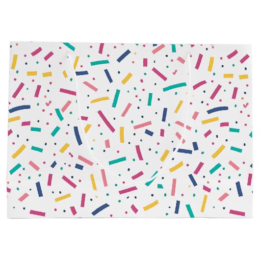 Birthday Sprinkles Candy Pattern Große Geschenktüte (Rückseite)