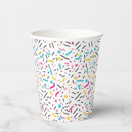 Birthday Sprinkles Candy Pattern Pappbecher (Rechts)