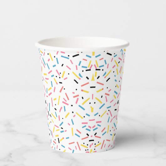 Birthday Sprinkles Candy Pattern Pappbecher (Vorderseite)