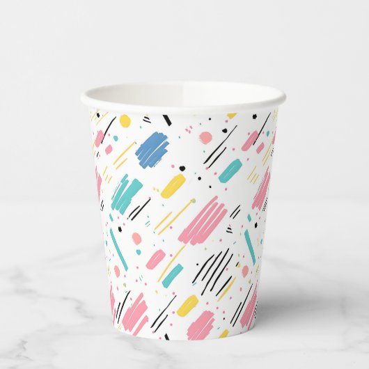 Birthday Sprinkles Candy Pattern Pappbecher (Links)