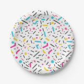 Birthday Sprinkles Candy Pattern Pappteller (Vorderseite)