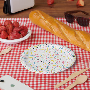 Birthday Sprinkles Candy Pattern Pappteller