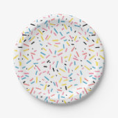 Birthday Sprinkles Candy Pattern Pappteller (Vorderseite)