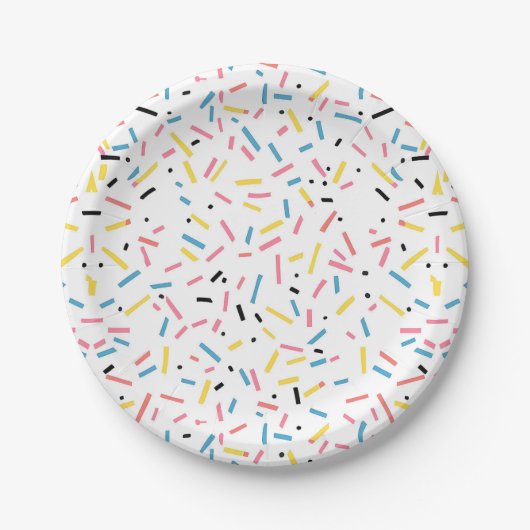 Birthday Sprinkles Candy Pattern Pappteller (Vorderseite)