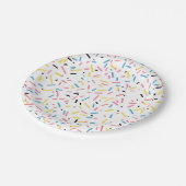 Birthday Sprinkles Candy Pattern Pappteller (Schrägansicht)