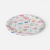 Birthday Sprinkles Candy Pattern Pappteller (Schrägansicht)