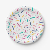 Birthday Sprinkles Candy Pattern Pappteller (Vorderseite)