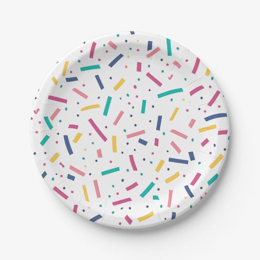 Birthday Sprinkles Candy Pattern Pappteller (Vorderseite)