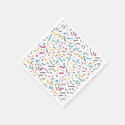 Birthday Sprinkles Candy Pattern Serviette (Ecke)