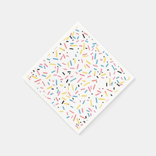 Birthday Sprinkles Candy Pattern Serviette (Ecke)