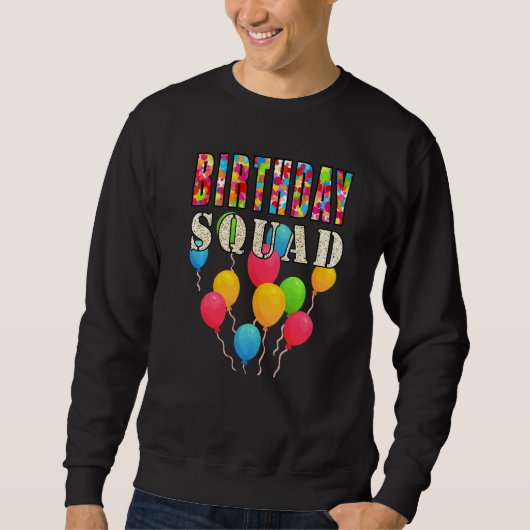 Birthday Squad Balloons Sweatshirt (Vorderseite)