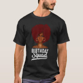 Birthday Squad Black Queen for Women Teens Girls T-Shirt (Vorderseite)