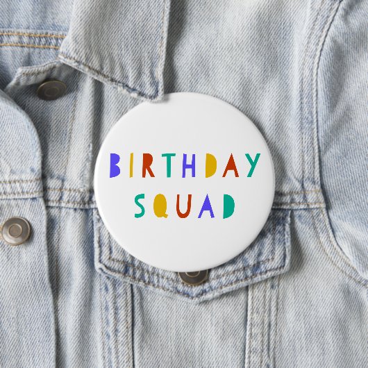 Birthday Squad Button Abzeichen Kinder Gastgeschen (Beispiel)