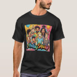 Birthday Squad Colorful Friends Party T-Shirt<br><div class="desc">Sammle deine Crew! Dieses lebendige Design besticht durch eine Gruppe verschiedener,  lächelnder Freunde,  die unter Ballons und Konfetti feiern,  mit "Birthday Squad" in kühnen,  spielerischen Schriften.</div>