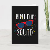 Birthday Squad Cool Fun Niedlich Matching Party Karte (Vorderseite)