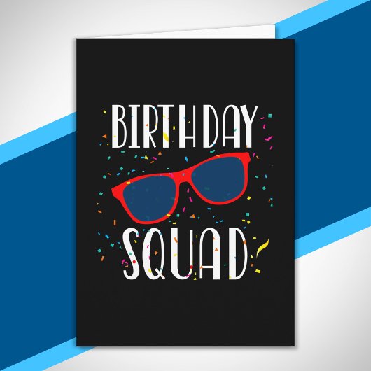 Birthday Squad Cool Fun Niedlich Matching Party Karte