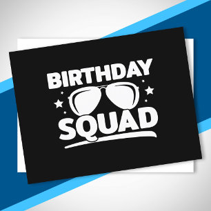 Birthday Squad Cool Fun Niedlich Matching Party Postkarte