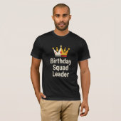 Birthday Squad Leader Fun Party T Shirt Minimal De (Vorne ganz)