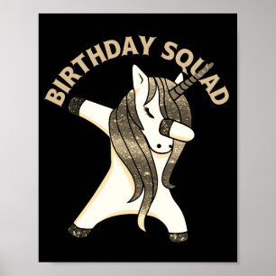 BIRTHDAY SQUAD lustiges Geburtstagsgeschenk Poster