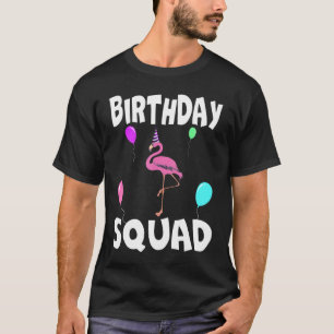 Birthday Squad Niedlich Flamingo Bday Team Männer  T-Shirt