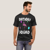 Birthday Squad Niedlich Flamingo Bday Team Männer  T-Shirt (Vorne ganz)