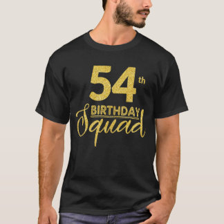 Birthday Squad Party Birthday Bday Yellow Gol T-Shirt