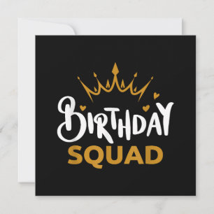 Birthday Squad Party Matching Family Group Funny B