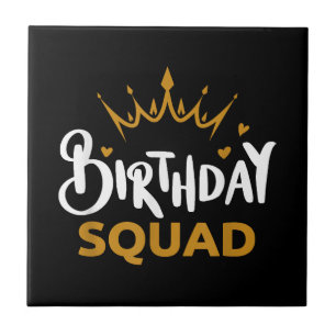 Birthday Squad Party Matching Family Group Funny B Fliese