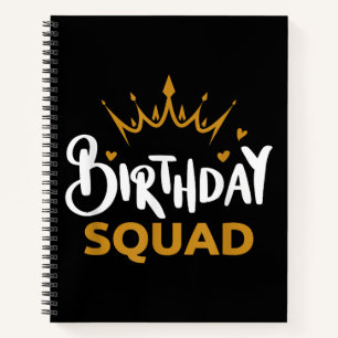 Birthday Squad Party Matching Family Group Funny B Notizblock