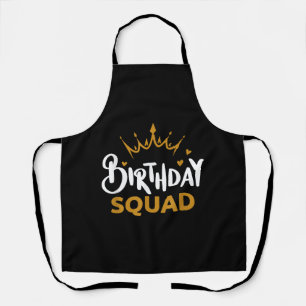 Birthday Squad Party Matching Family Group Funny B Schürze