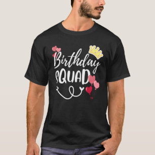 Birthday Squad Party Niedlich Crop Ballon T-Shirt