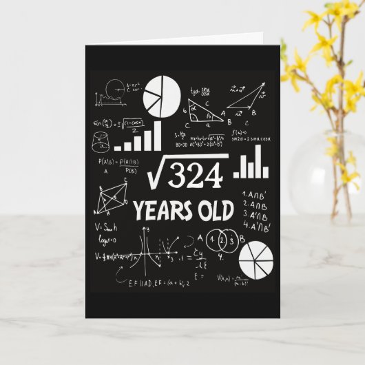 Birthday Square Root Math Teacher Queen Birthday Karte (Gelbe Blume)