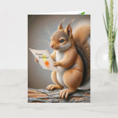 Birthday Squirrel Karte (Vorderseite)