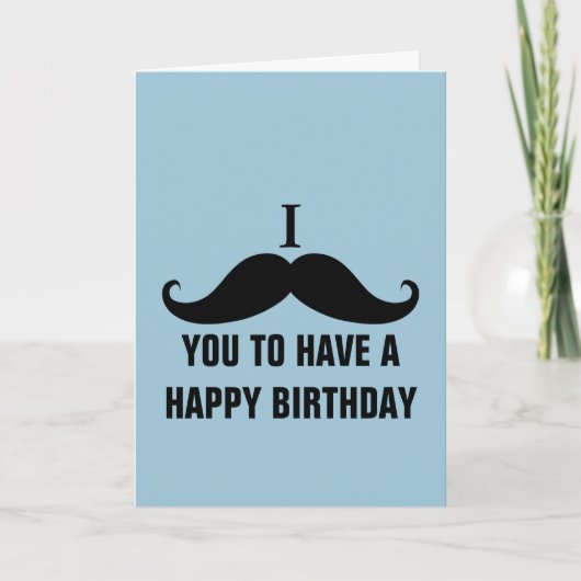 Birthday Stache Karte (Vorderseite)